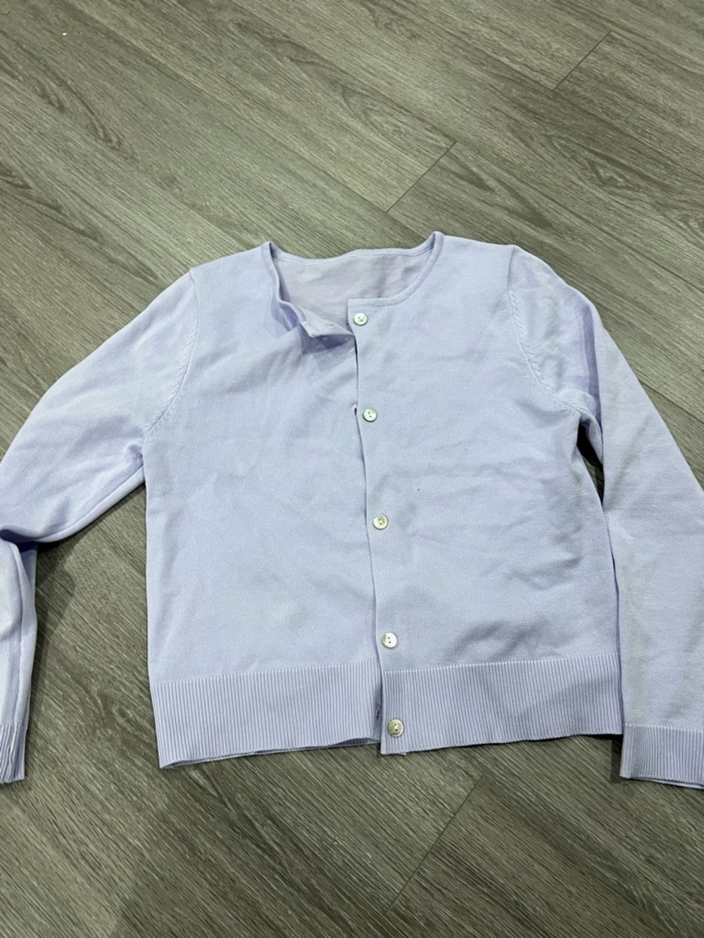 Light Lavender Button-Up Cardigan
